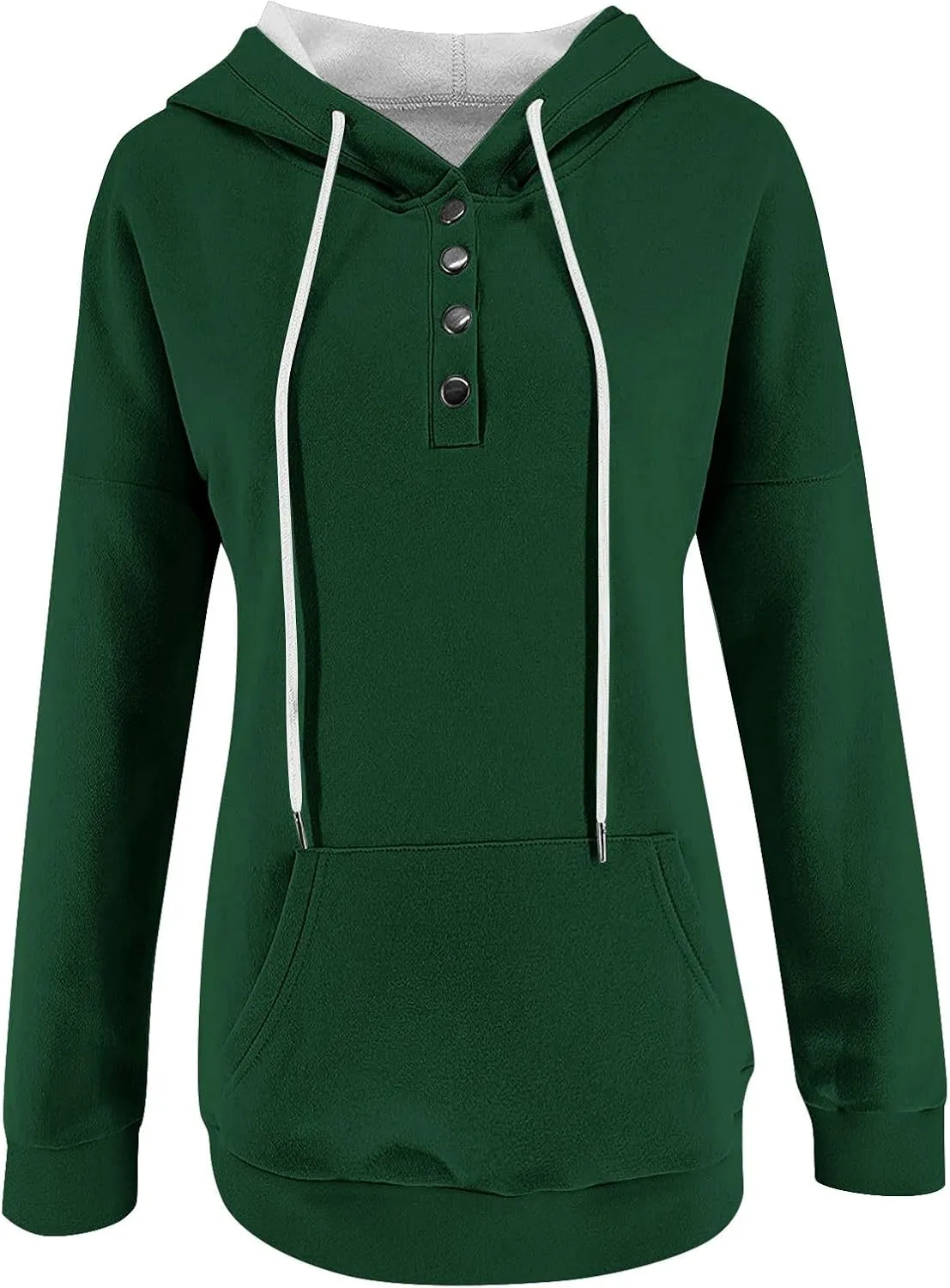 Women's Fashion Hoodies & Sweatshirts Trendy Casual Long Sleeve Hoodies Comfy Loose Solid Sweatshirt with Pockets
