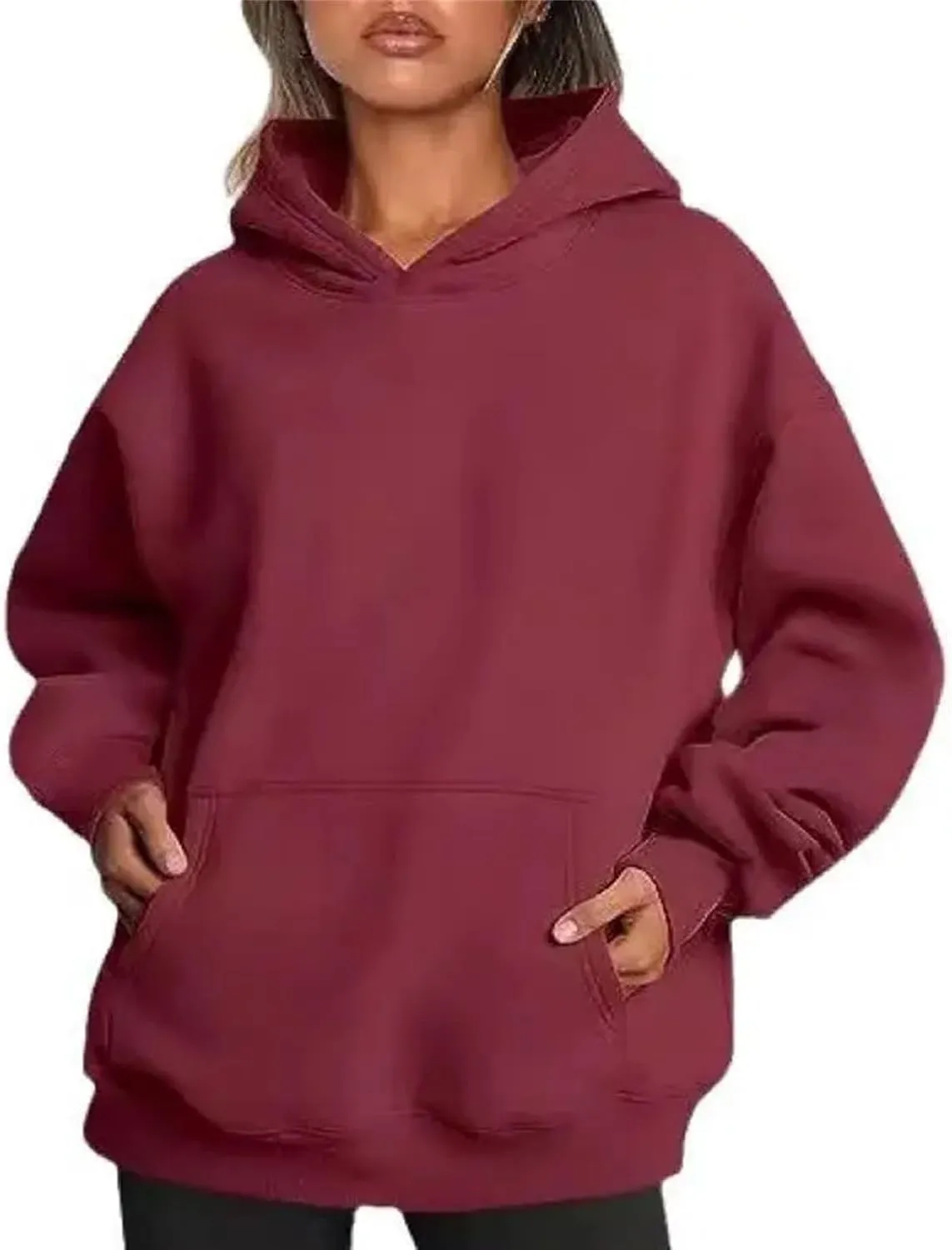 Women's Hooded Sweatshirt Oversized Hoodies Fleece Sweatshirts Long Sleeve Sweaters Pullover