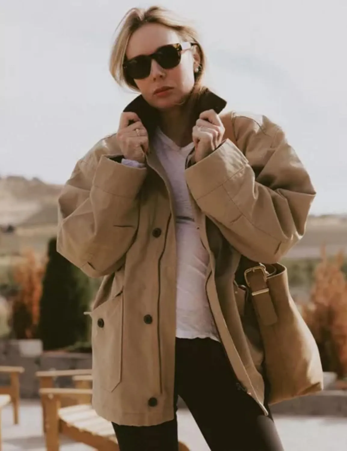 Womens Oversized Barn Jacket Button Down Canvas Jacket Corduroy Lapel Collar Fall Fashion 2024 Trendy Outwear
