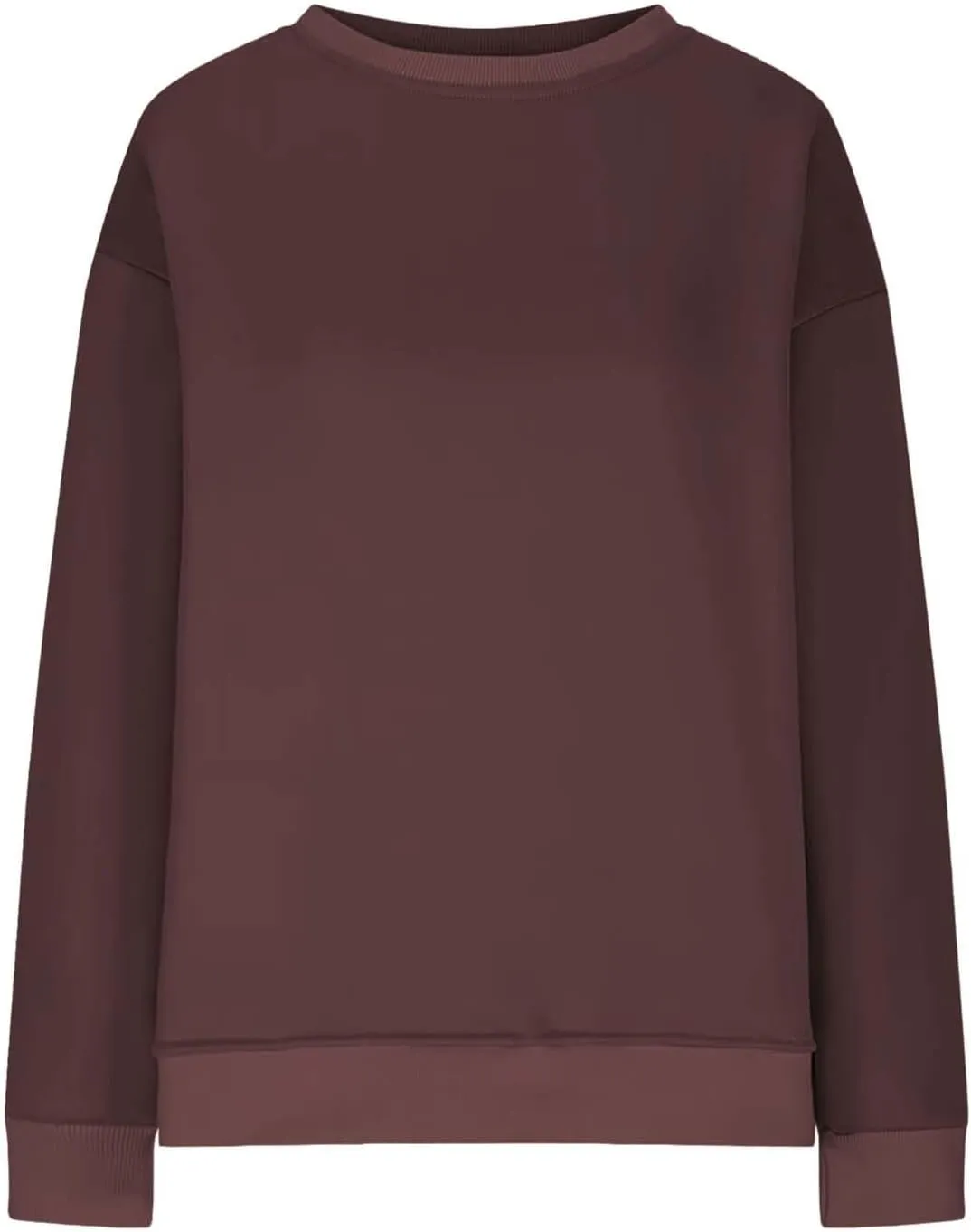Womens Oversized Sweatshirts Side Slit Crewneck Long Sleeve Tops Loose Pullover 2024 Fall Trendy Clothes with Pocket
