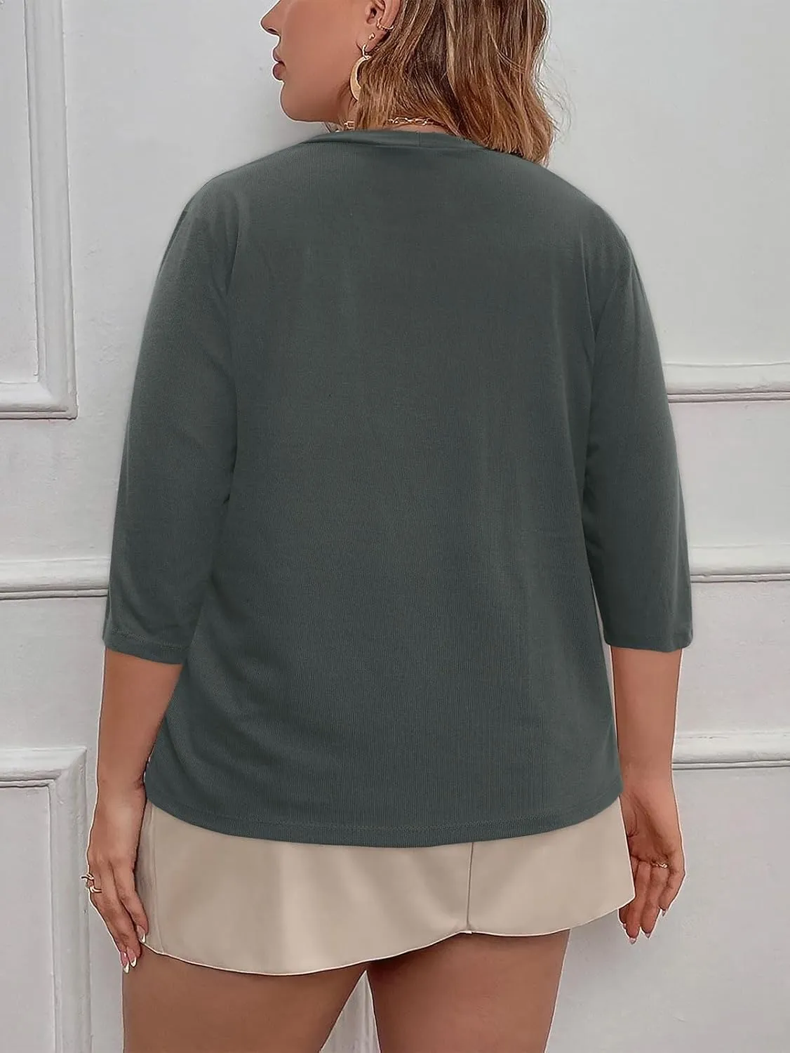 Women's Short Sleeve Cardigan Knit Sweaters Cropped Open Front Shrug Bolero