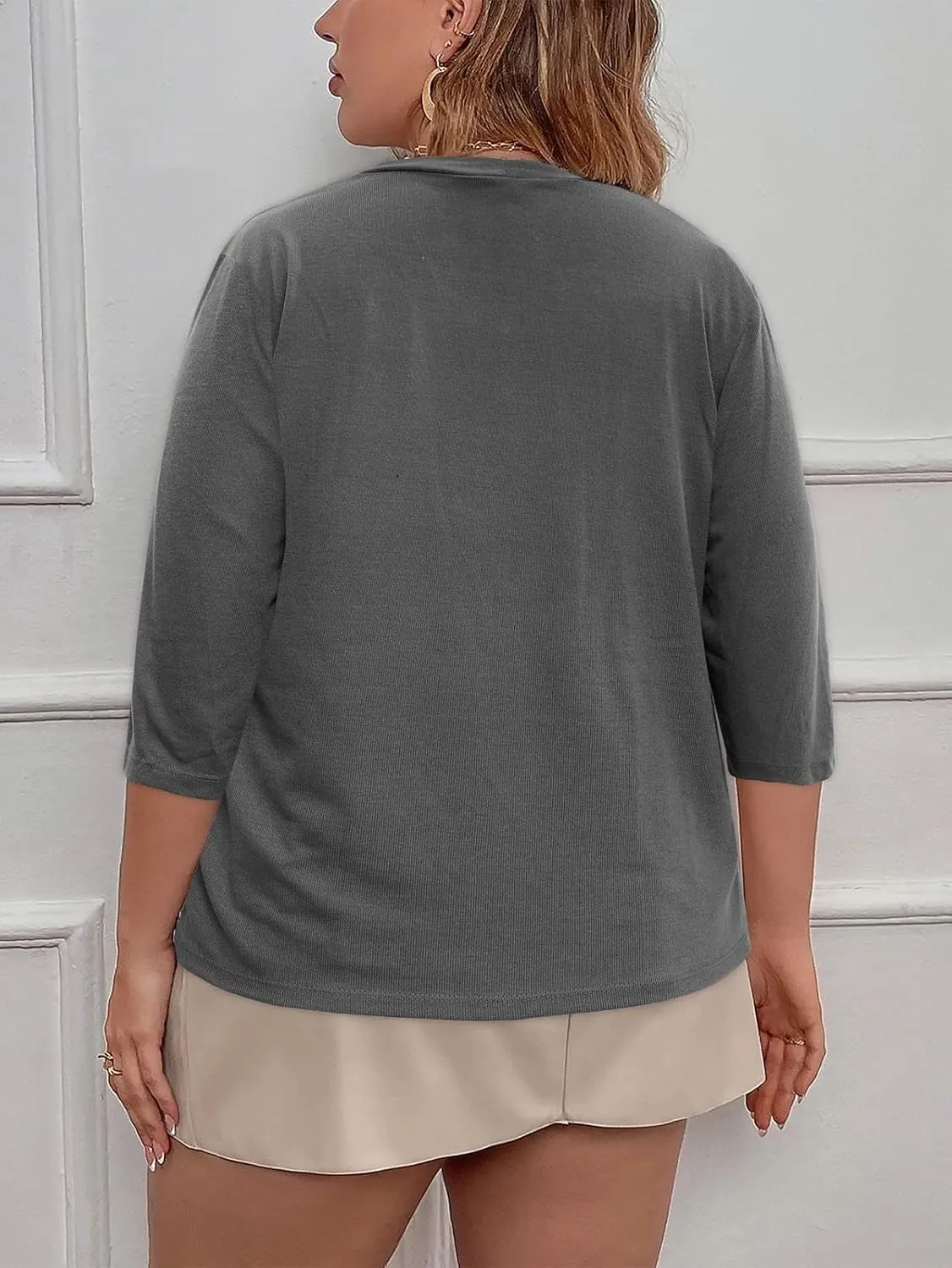 Women's Short Sleeve Cardigan Knit Sweaters Cropped Open Front Shrug Bolero