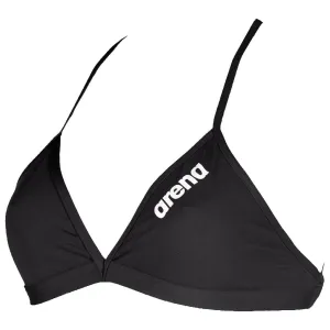 WOMEN'S SOLID TIE BACK BIKINI TOP - BLACK