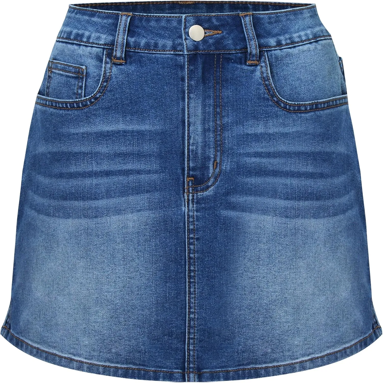 Women's Stretch Denim Skort, Indigo