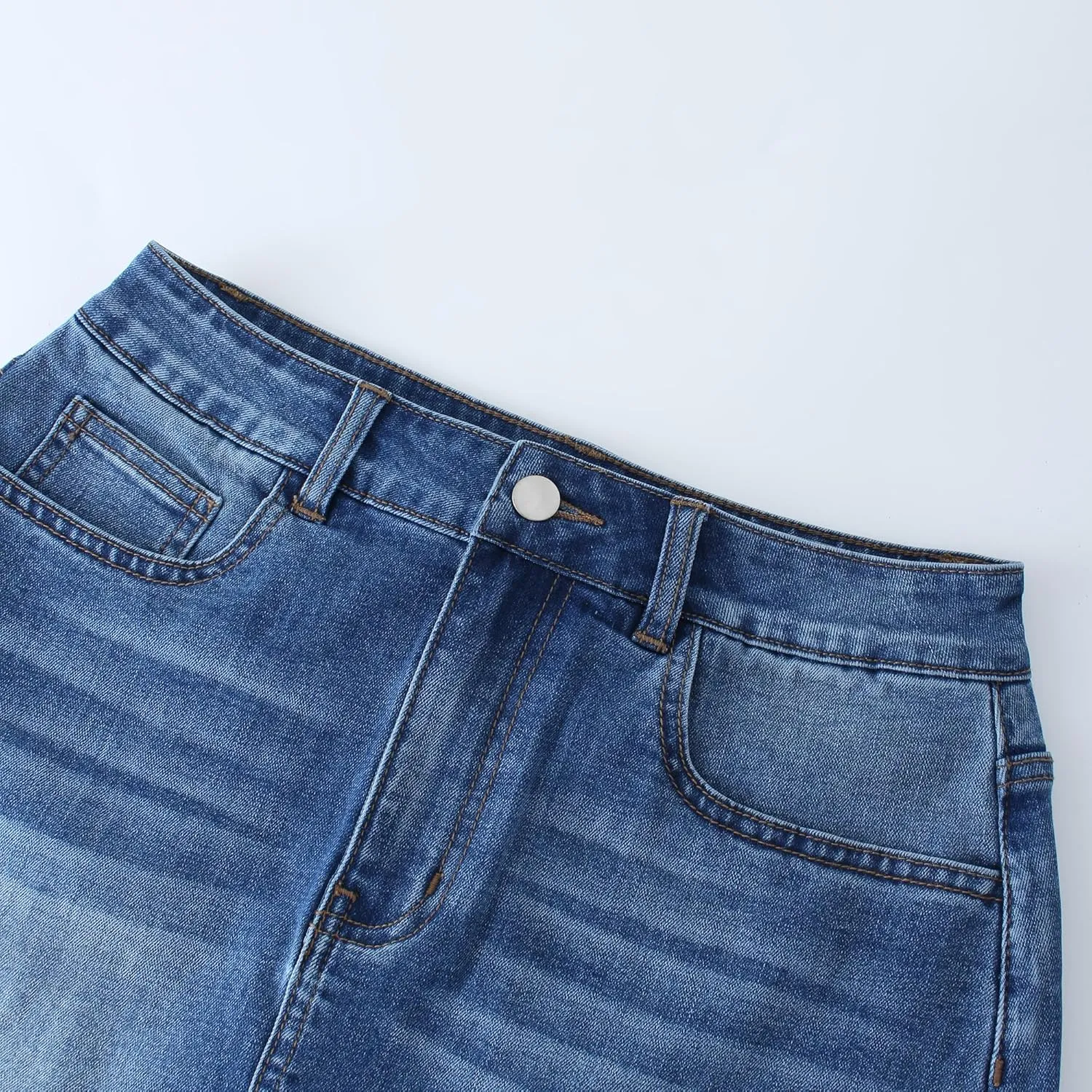 Women's Stretch Denim Skort, Indigo