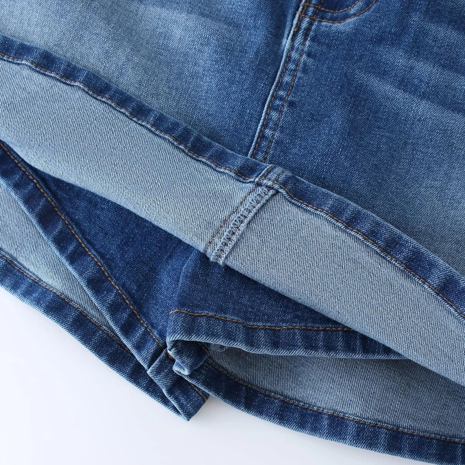 Women's Stretch Denim Skort, Indigo
