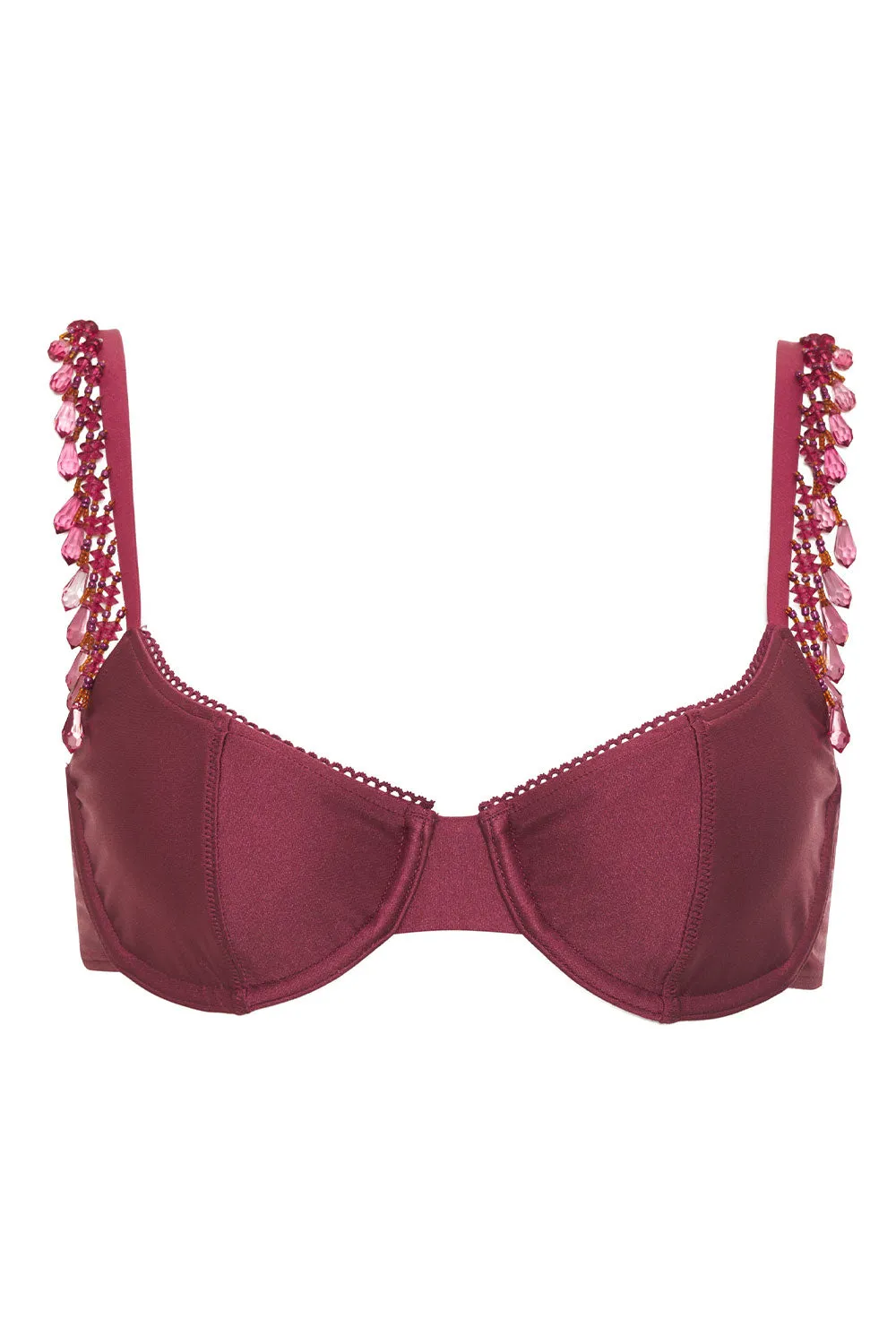 x SYDNEY SWEENEY Muse Underwire Bikini Top - Dusty Rose