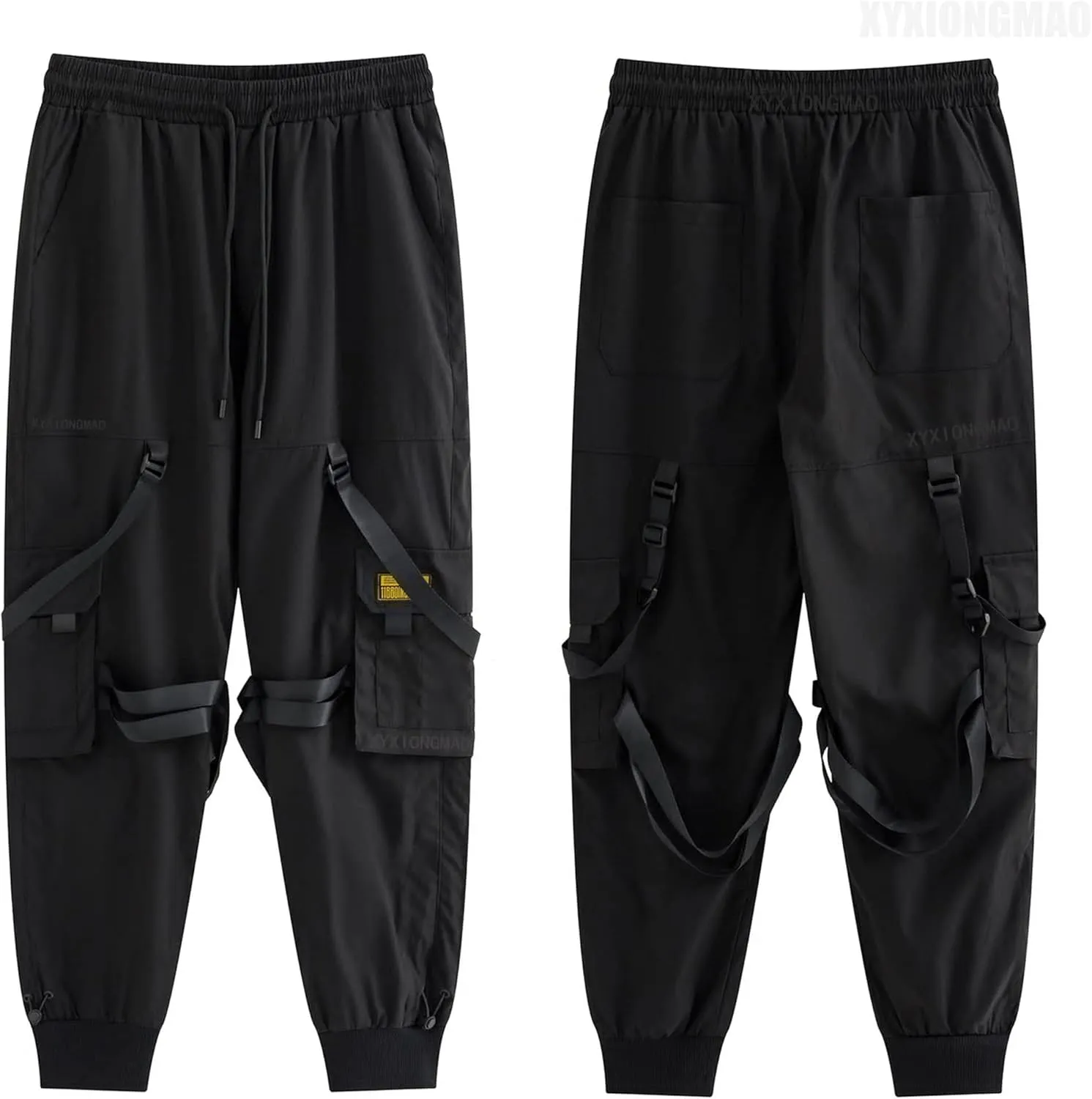 XYXIONGMAO Men's Cyberpunk Techwear Cargo Pants Baggy Streetwear Japanese Pants Men Outdoor Cool Trendy Casual Trousers Mens