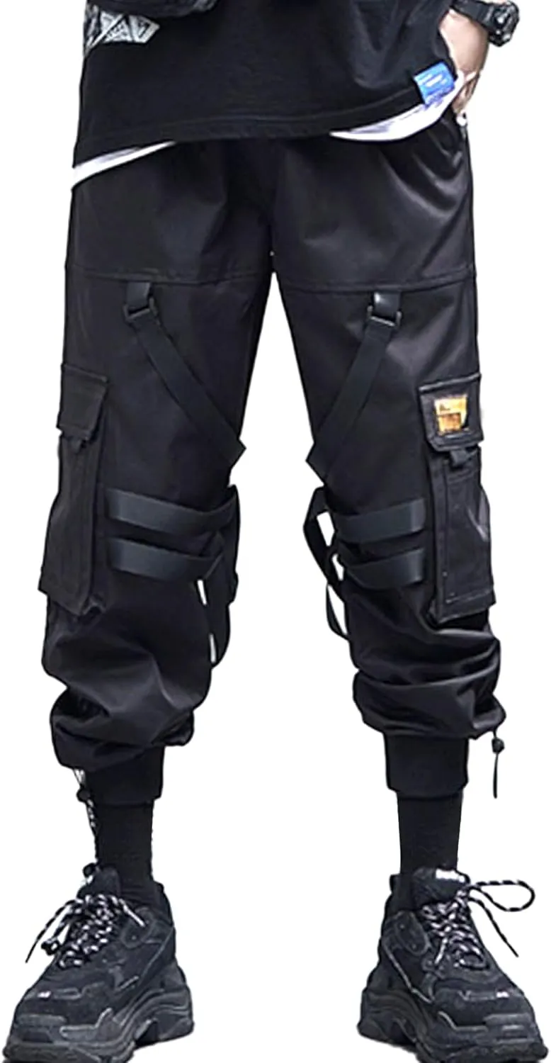 XYXIONGMAO Men's Cyberpunk Techwear Cargo Pants Baggy Streetwear Japanese Pants Men Outdoor Cool Trendy Casual Trousers Mens