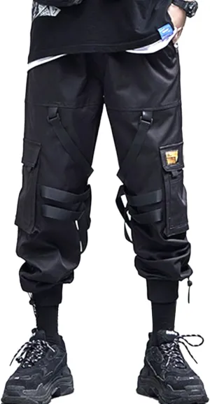 XYXIONGMAO Men's Cyberpunk Techwear Cargo Pants Baggy Streetwear Japanese Pants Men Outdoor Cool Trendy Casual Trousers Mens