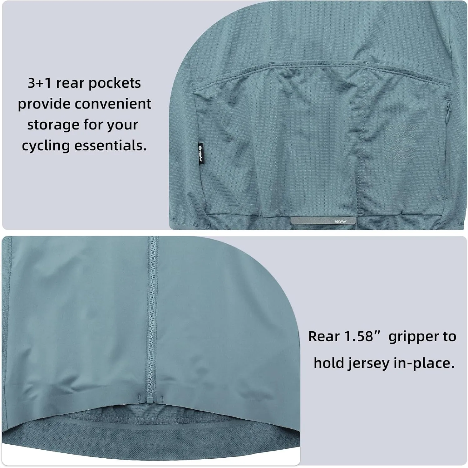 YKYWBIKE Cycling Jersey Men with Pockets Bike Jersey Short Sleeve Biking Shirts for Men Cycling Breathable MTB Biker Shirts