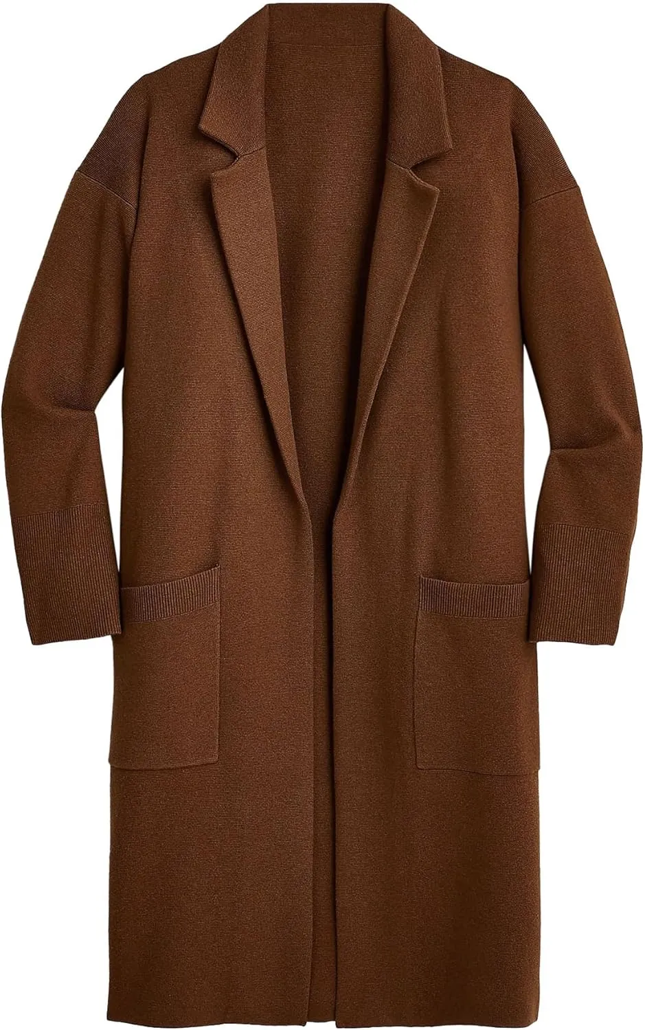 Yousify Cardigan for Women 2024 Open Front Knit Fall Sweaters with Pockets Coatigan Lapel Blazer Coats