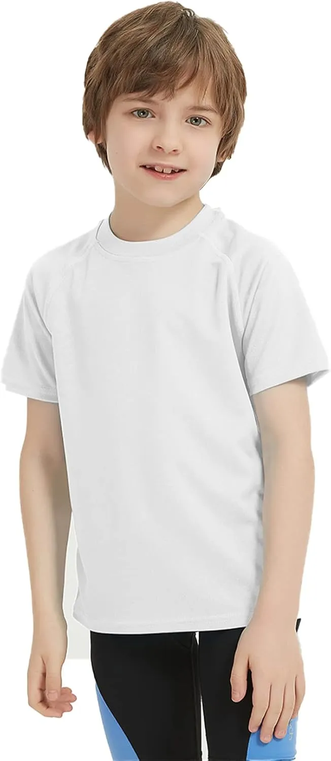 Youth Boys Rash Guard Toddler Swim Shirts Sun Shirts Quick Dry UPF 50  Kids Surf Swimsuit 3T-16