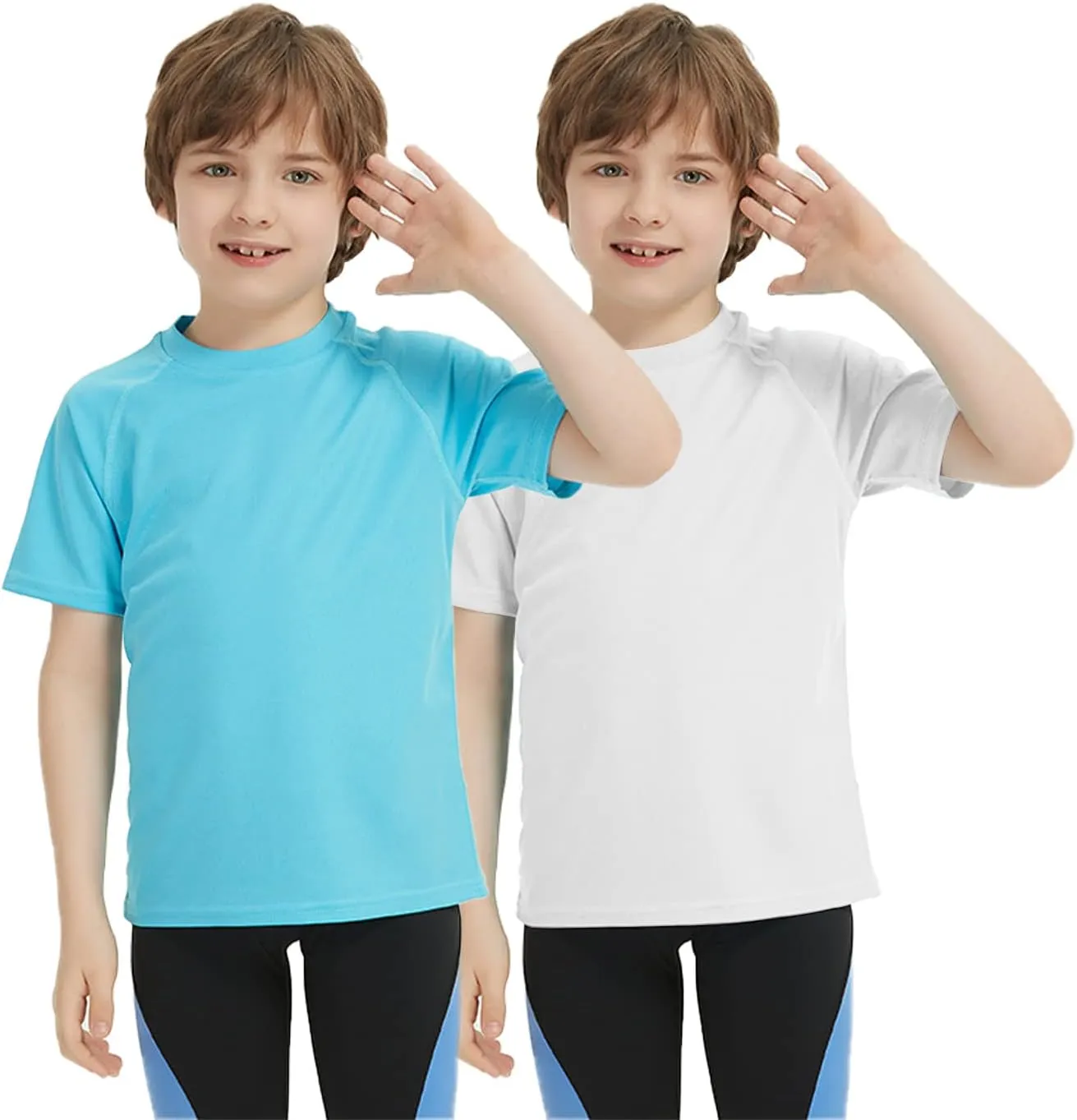 Youth Boys Rash Guard Toddler Swim Shirts Sun Shirts Quick Dry UPF 50  Kids Surf Swimsuit 3T-16
