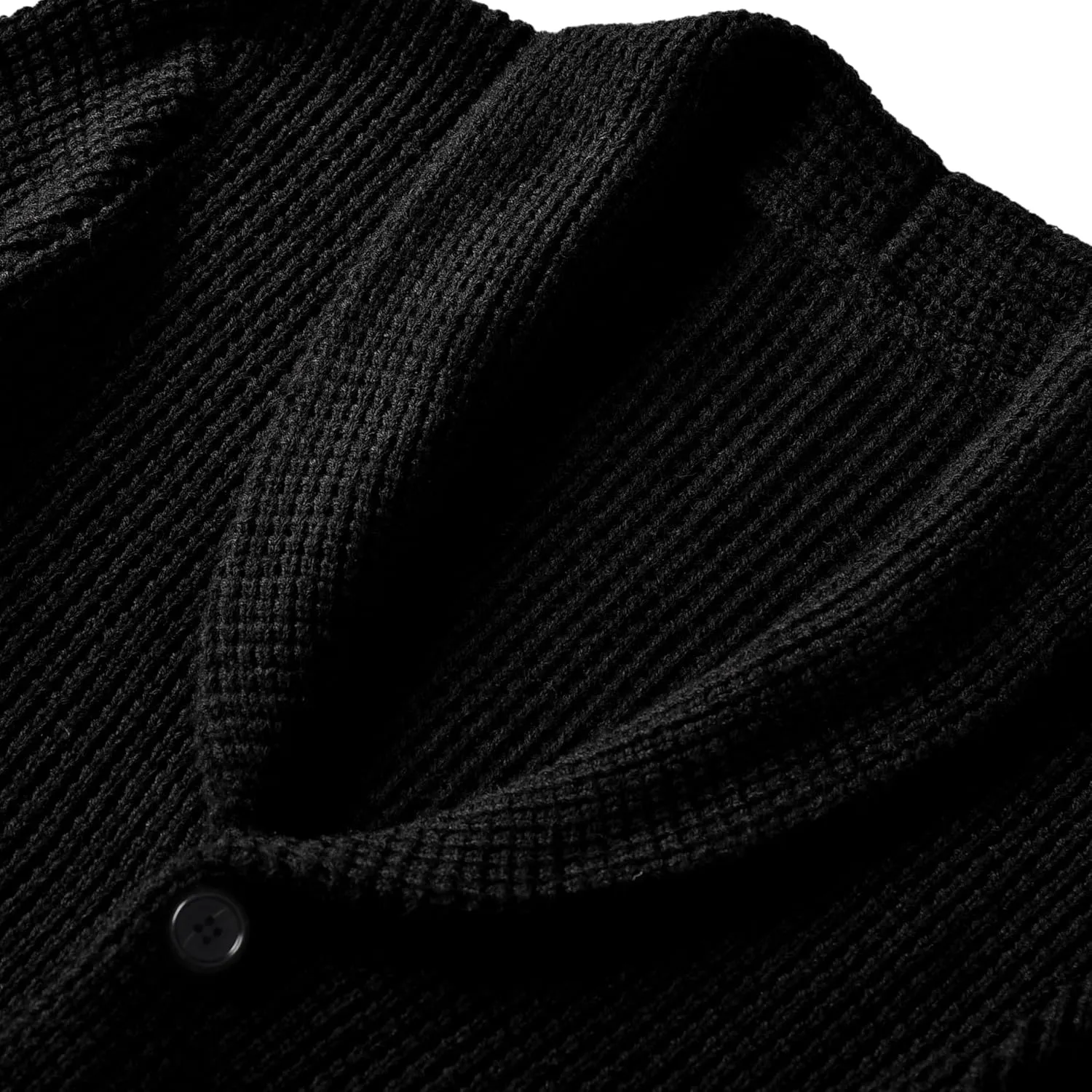 ZHILI Men's Casual Slim Thick Knitted Shawl Collar Cardigan Sweaters Pockets