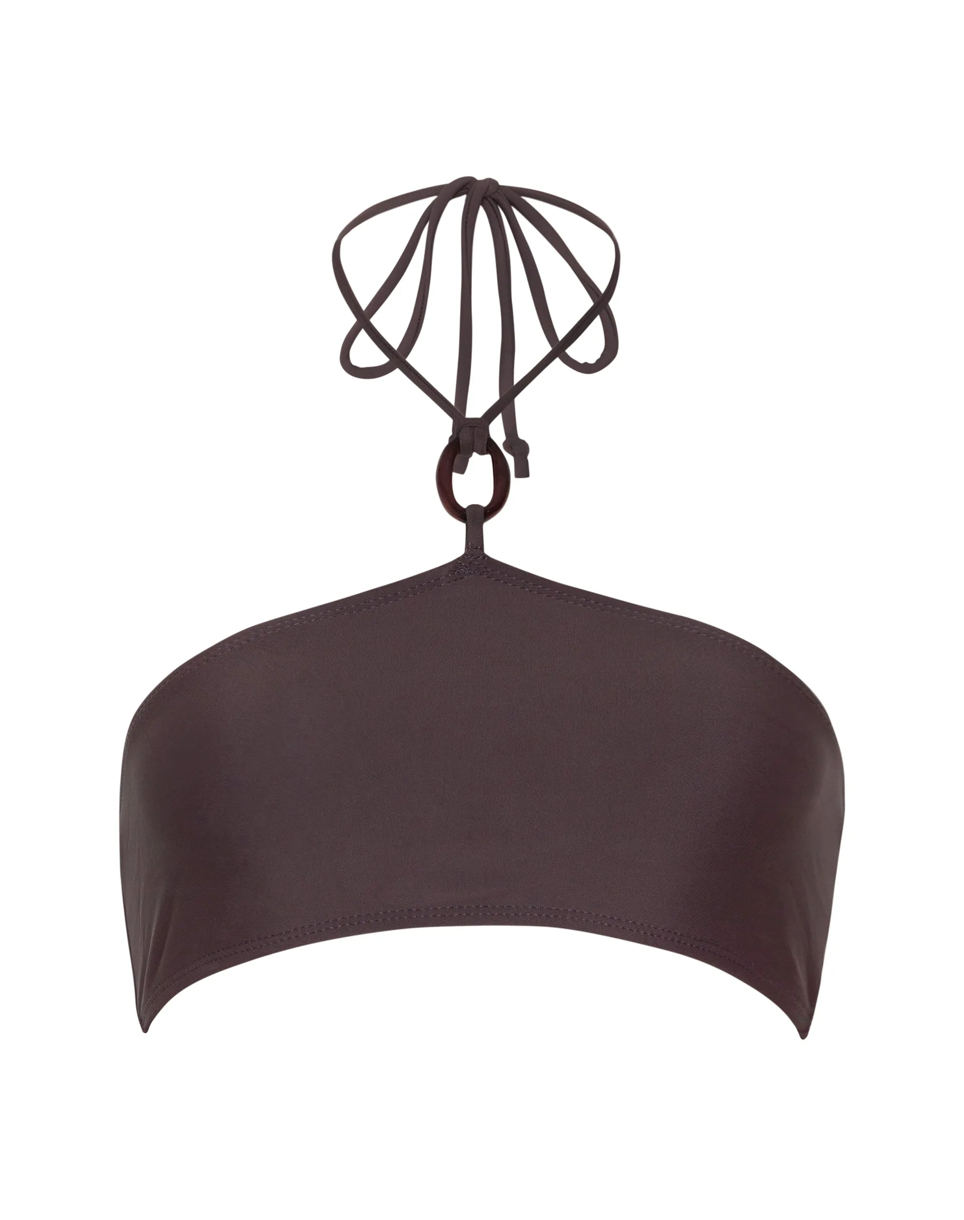 Zymo Beaded Bikini Top in Coffee
